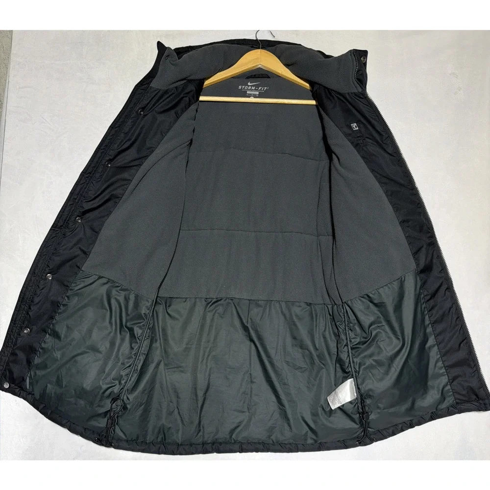 Nike Alliance II Training Parka Mens Small Black Storm Fit Puffer Coat Hooded